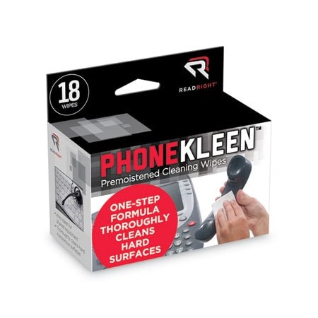 Read/Right WIPES, PHONE-KLEEN, 18PK RR1203